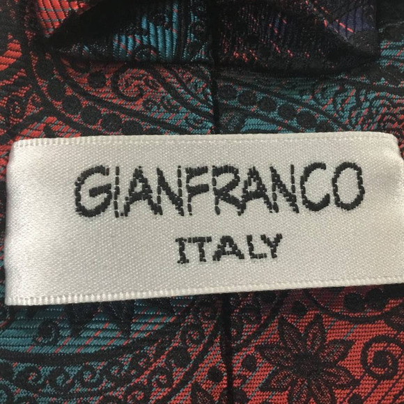 GIANFRANCO Necktie &Pocket Scarf, Fashion Designed Italy, Hand Made, Microfiber, - Picture 4 of 5